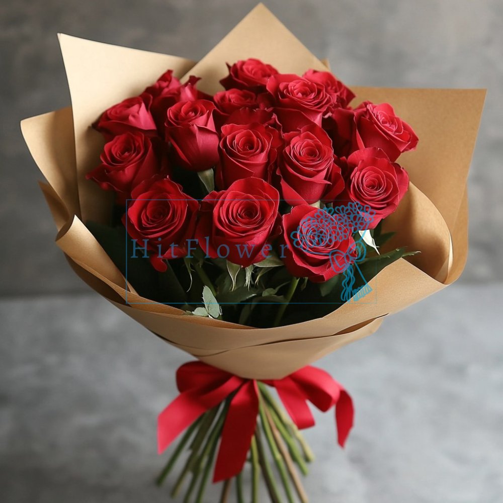 Букет 15 Красных роз